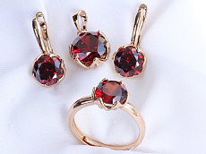 Комплект (серьги-кольцо-подвеска ) 18ks09115-ZZ1291-1 фото Комплект (серьги-кольцо-подвеска ) - (артикул - 18ks09115-ZZ1291-1)